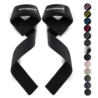 Fitgriff® Lifting Wrist Straps for Weightlifting, Gym, Deadlift, Workout (Made of Premium Cotton &