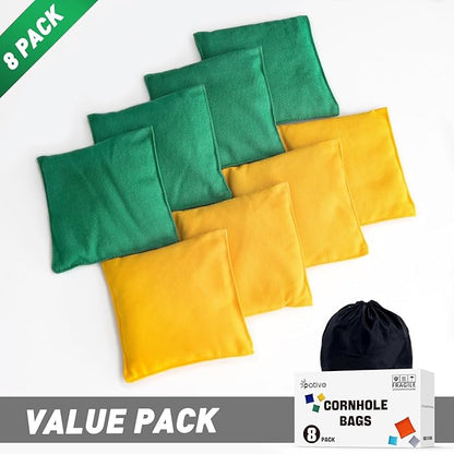 Cornhole Bags Set of 8 Regulation Corn Hole Bean Bags for Cornhole Game, Professional Weather Resistant Corn Hole Bags with Tote Bag