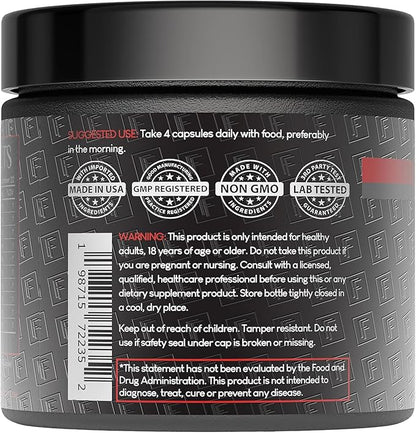 Heart of Steel: 10-in-1 Metabolic Maximizer Nitric Oxide Supplement, Blood Pressure Support, L Arginine, L Citrulline Natural Pre-Workout: Energy Management 240 Count (2 Pack)