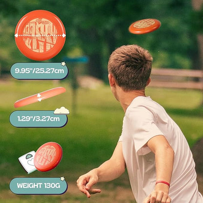 Wham-O Frisbee Cool Flyer Flying Disc, 9.95 Inch Sports Disc Lightweight Durable for Outdoor Beach Park Backyard Game - 130g