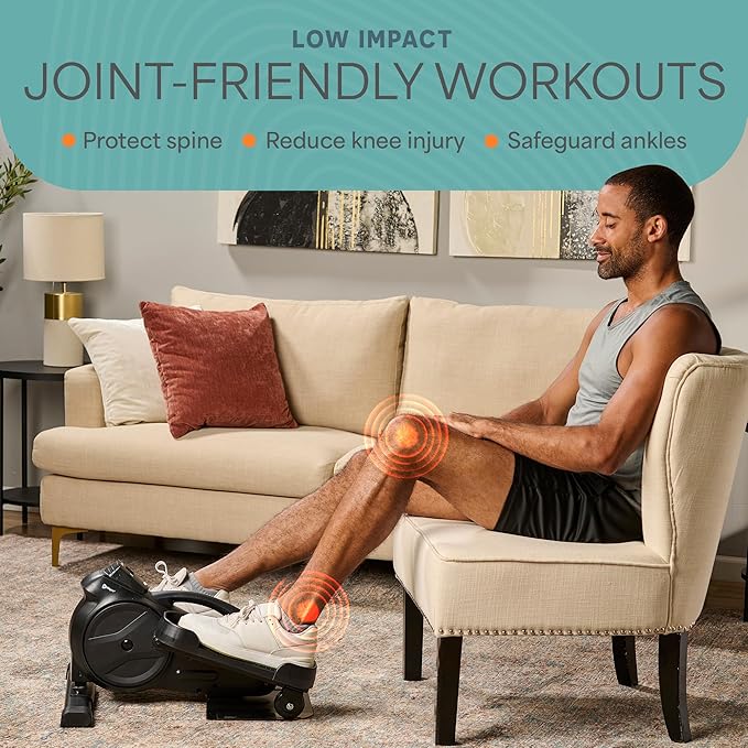 Lifepro Under Desk Elliptical Exercise Machine with or without Red Light, Seated Pedal Exerciser for Seniors & Adults, Quiet Elliptical Machine for Home or Office, Portable Leg Exerciser While Sitting