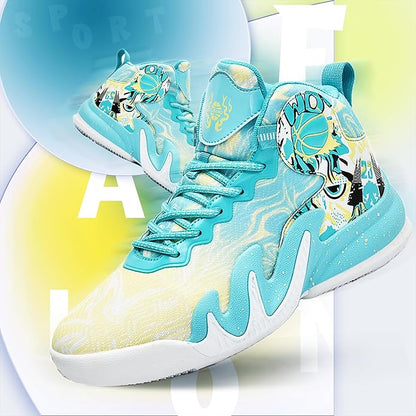 CJSPORX Women Men Basketball Shoes Breathable Men Non Slip Outdoor Fashion Unisex Sneakers