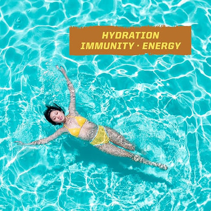 Sunwarrior Hydration Powder Electrolyte Packets Powder B12 Elderberry | Juicy Pineapple Flavored 18 Stick Packs 126g Pouch | Vegan and Plant-Based Sugar Free