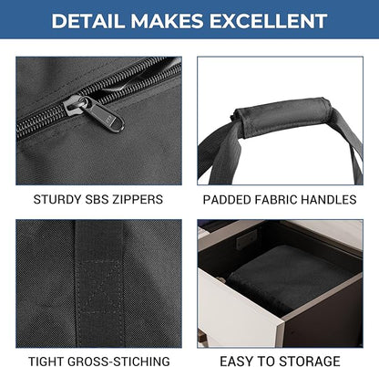 COOLBEBE 60" Sports Duffle Bag - 332L Extra Large Travel Duffel Luggage Bag with Upgrade Zipper, Sturdy & Water Resistant Long Duffle Bag for Camping Moving (Black 60inch)