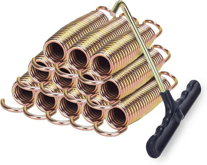 Trampoline Springs Replacement 3.5" to 8.5" Galvanized Steel Heavy Duty High Tensile Universal Trampoline Accessories with T-Hook Tool, 12 to 48 Pack