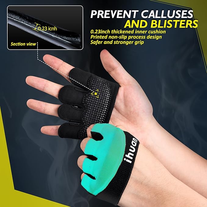 ihuan New Weight Lifting Gym Workout Gloves Men & Women, Great for Weightlifting, Exercise, Training, Fitness