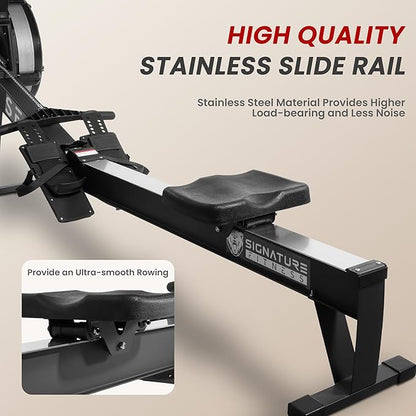 Rowing Machine for Home, Indoor Exercise Equipment, Wind Resistance Rowing Machine with LCD Display