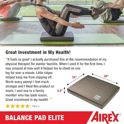 AIREX Balance Pad ??Stability Trainer for Balance, Stretching, Physical Therapy, Exercise, Mobility, Rehabilitation and Core Training Non-Slip Closed Cell Foam Premium Balance Pad
