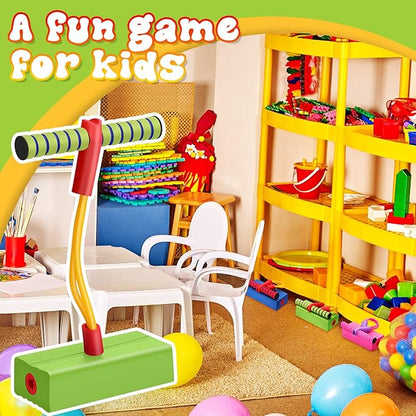 3 Pcs Pogo Stick Foam Jumper Toy Foam Pogo Fun and Safe Jumping Stick for Teens Adults Outdoor Indoor Toys Gift, Makes Squeaky Sounds and Squeaks with Each Hop