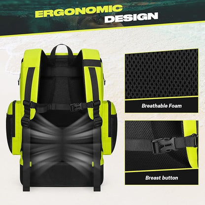 Maelstrom Swim Backpack,35L Swimming bag with Separate Shoes Compartment,Swim Gear Bag,Athlete Gym Rucksack for Men and Women