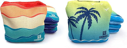 Professional Dual Sided Cornhole Bags- 16 oz 6x6 w/Premium Resin Fill - Official Tournament Slide/Stick Pro Bean Bags - Regulation/Approved