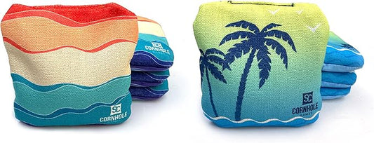 Professional Dual Sided Cornhole Bags- 16 oz 6x6 w/Premium Resin Fill - Official Tournament
