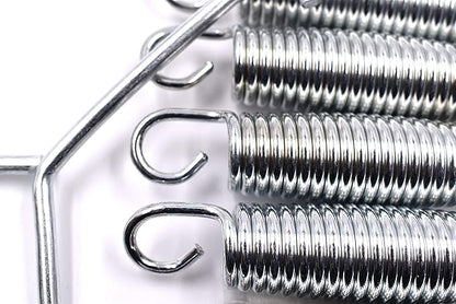 6.5" Trampoline Springs Heavy Duty Galvanized Steel Replacement Spring Set ，Come with Free Triangle Hook-Hook(10 Pieces)