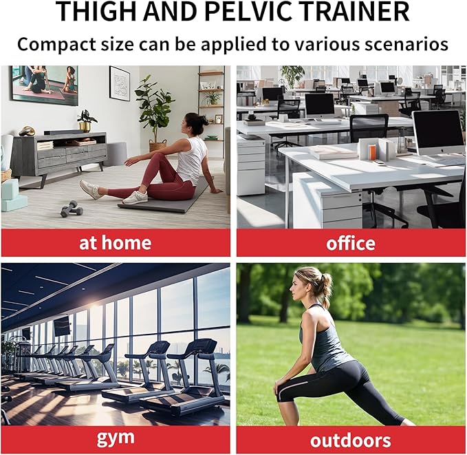 Multi-Function Thigh Master,22-132 lbs Resistance Thigh Trainer Pro with Leg Straps,Handles,Jump Rope,Kegel Trainer Hip Thigh Toner Inner Thigh Exerciser