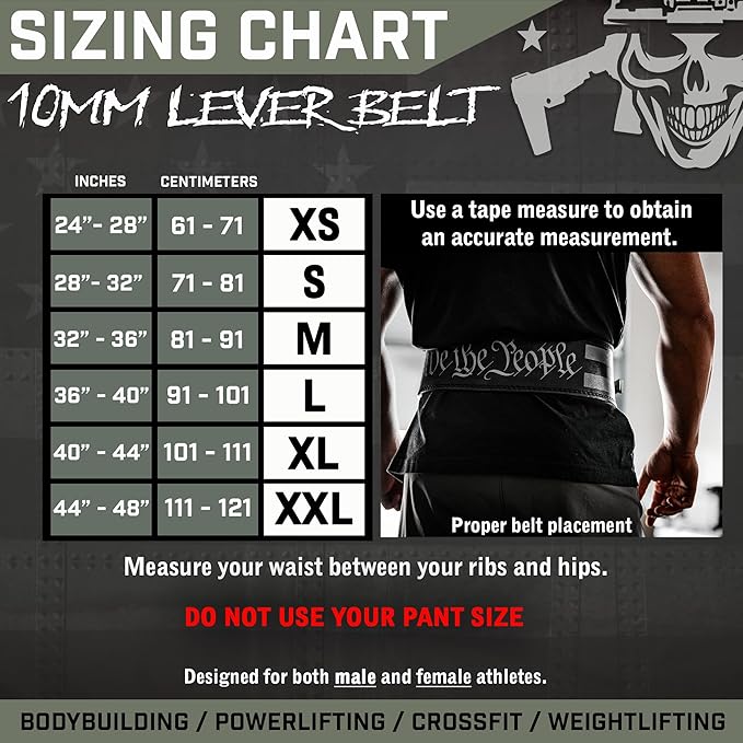 Weight Lifting Belt - Lever Gym Belt for Weightlifting, 10mm Leather Weight Belt for Men - 4 Inches Wide for Support & Stability for Workouts, Powerlifting, Bodybuilding, Fitness & Crossfit