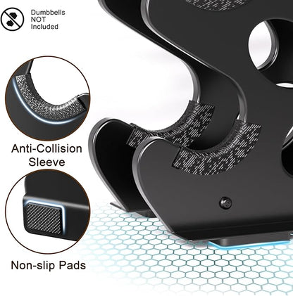 Weight Stand Home Gym Dumbbell Storage Weight Tree Holder (No Dumbbells Rack Only)