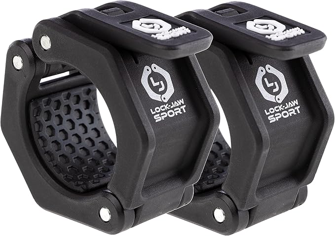 Lock-Jaw Sport Olympic Barbell Collar - Quick Release Barbell Clamp (Black)