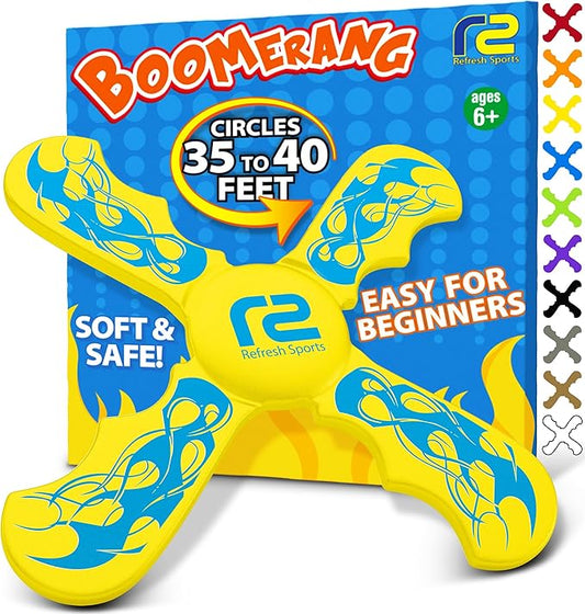 Kids Beach Toys Boomerang - Ultimate Beach Boomerangs for Beaches - Fun Easter Basket Stuffers for