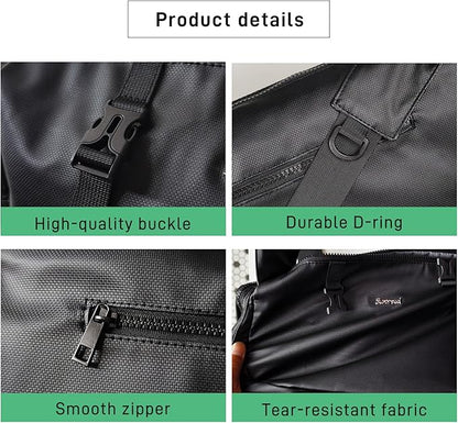 Small Sports Bag Waterproof Ultra-Light Gym Duffle for Men & Women Compact Mini Crossbody Bags, Perfect for Running, Travel & Fitness (black-quilting)