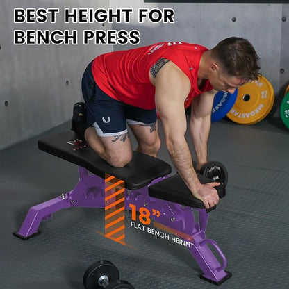 Adjustable Weight Bench, 1300lbs Capacity Heavy Duty Workout Bench for Home and Garage Gym, Multi-Position Backrest and Seat Strength Training Bench