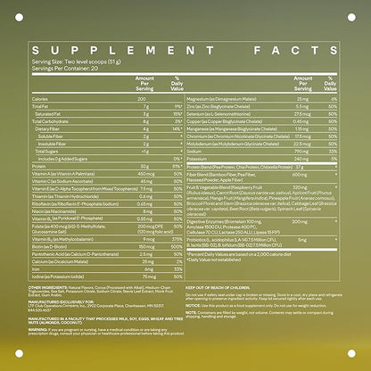 LTH Fuel Vegan & All-in-One - Trusted by Life Time Fitness Members - 30g Protein - Plant-Based Protein Meal Replacement - Vitamins, Minerals, Digestive Enzymes & Probiotics - Chocolate, 20 Servings