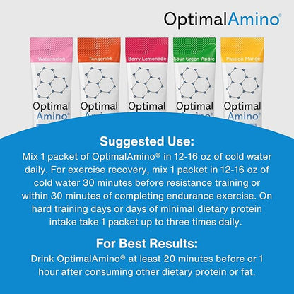 OTG Stick Packs, 5 Flavor Variety Box (30 Count), 99% Utilized Essential Amino Acid (EAA) Supplement, Increase Muscle Recovery, Vegan/Keto Pre/Post Workout, NSF Certified for Sport