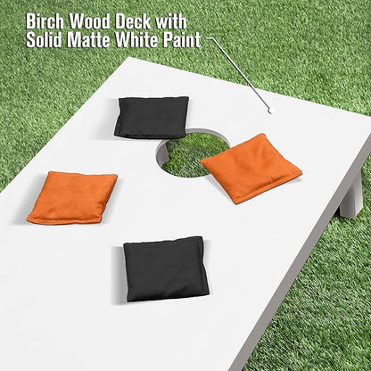 GoSports 4 ft x 2 ft Regulation Size Wooden Cornhole Boards Set - Includes Carrying Case and Over 100 Optional Bean Bag Colors