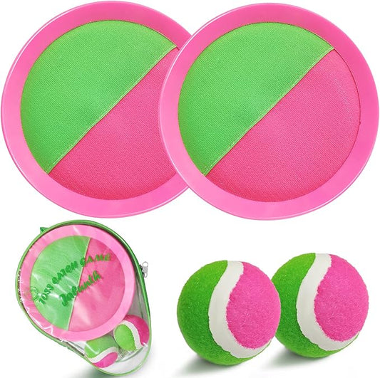 Jalunth Ball Catch Set Game Toss Paddle - Beach Toys Back Yard Pool Outdoor Lawn Games Backyard