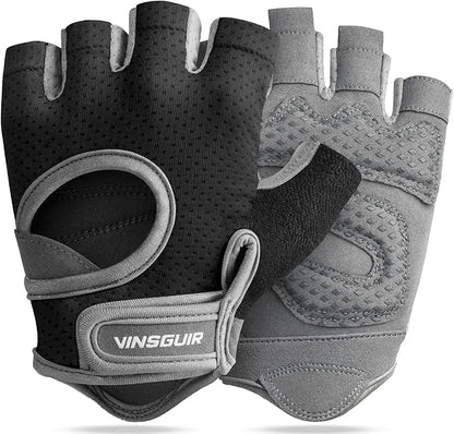 VINSGUIR Workout Gloves for Women and Men, Breathable Weight Lifting Gloves for Gym Exercise, Fitness, Training, and Cycling, with Excellent Grip and Cushion Pads