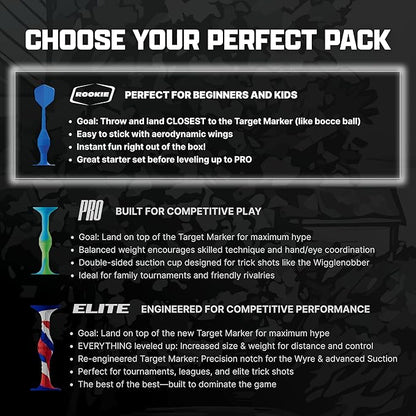 Popdarts Game Rookie Pack – Beginner-Friendly Suction Cup Dart Game for Kids, Families, and New Players | Indoor & Outdoor Target Toss Game | Fast Setup, Durable, Simple Rules, and Fun for All Ages!