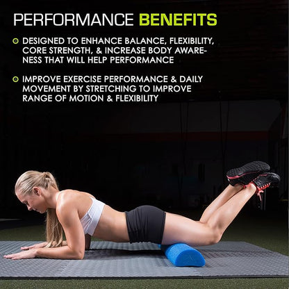 ProsourceFit Flex Foam Rollers for Muscle Massage, Physical Therapy, Core & Balance Exercises Stabilization
