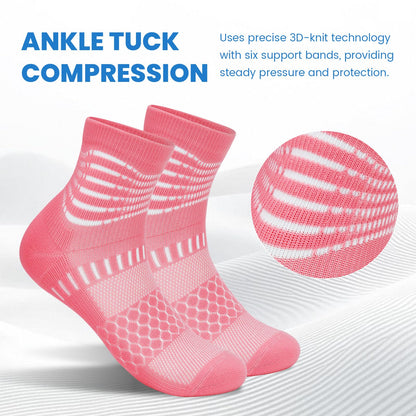IRAMY Ankle Compression Socks for Women Men Plantar Fasciitis Relief Cushioned Athletic Running