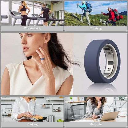 15 Pack Cover Compatible with Oura Ring Gen 4/Gen 3 Horizon/Gen 3 Heritage, Anti-Scratch Silicone Case for Oura Ring Protector for Women Men Working Out Gym, Support Charging with Cover on