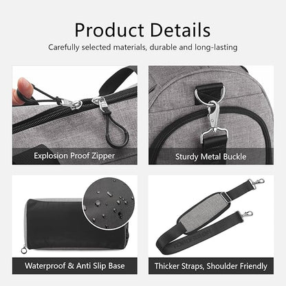 TOPDesign Gym Bag for Women & Men, Unisex Duffel Bag with Shoe Compartment & Wet Pocket for Travel Sports Gym (M Checkerboard)