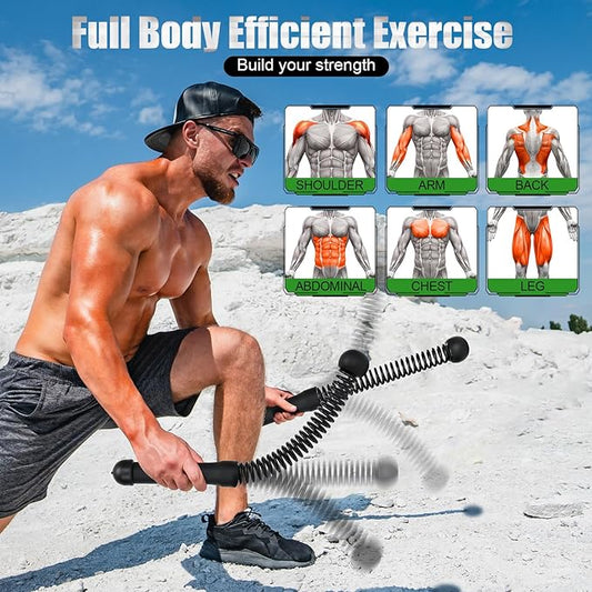 TRELC Upgrade Weighted Ropeless Battle Ropes, 2PCS Cordless Battle Rope for Home Gym, HIIT, Strength, Quiet Portable Training Rope, Workout Ropes Versatile Fitness Equipment for Men Women