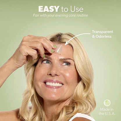 Smoothies Wide Wrinkle Patches for Face Overnight - Facial Patches for Elevens, Crows Feet and more, 144 Facial Adhesives per Box - Face Tape, Made in the USA