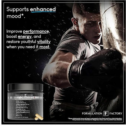 Self Obsessed 10 in 1 Masculinity Maximizer Supplement, Shilajit for Men, Tongkat Ali, Ashwaganda, Fenugreek Muscle Growth, Energy, Drive, Strength, Recovery 2 Month (Pack of 1)