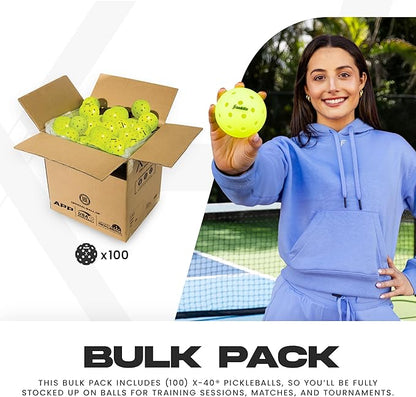 Franklin Sports X-40 Outdoor Pickleballs - Official Ball of USA Pickleball, APP Tour + US Open - Regulation Size