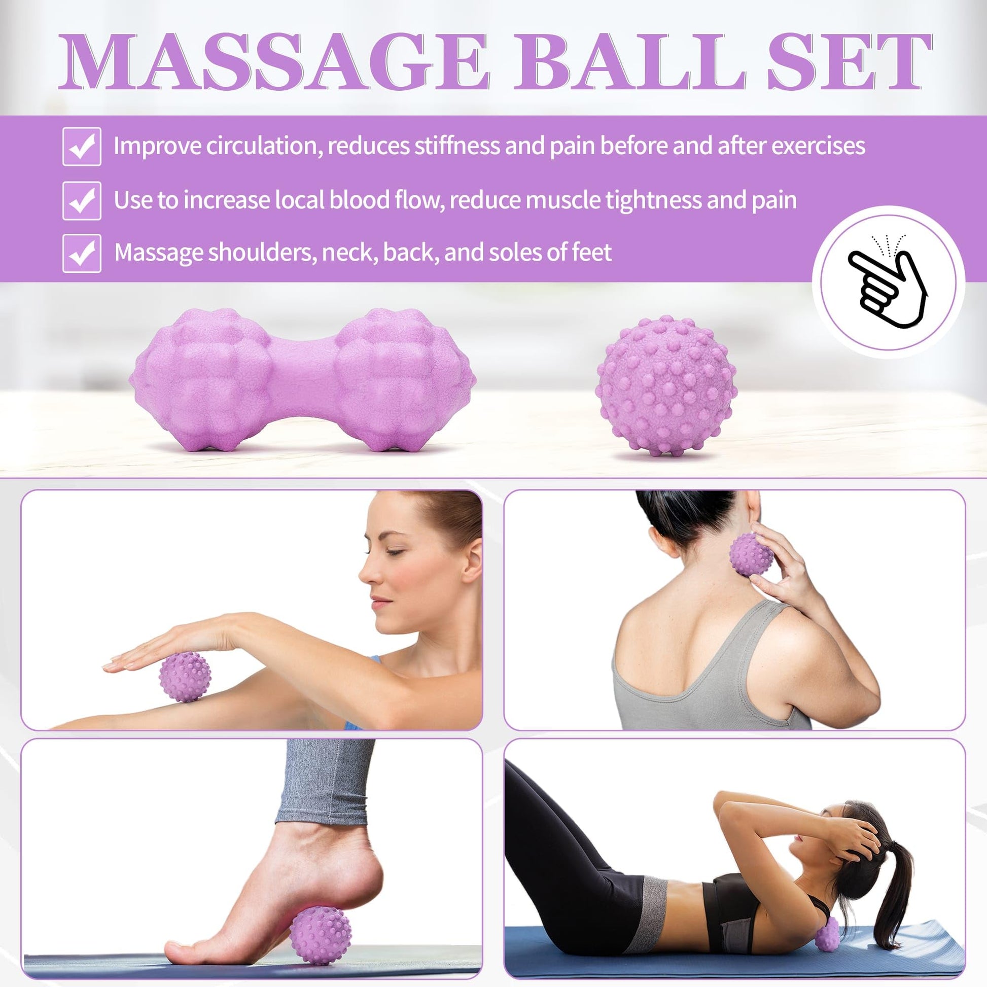 HNCTINNO All in One Yoga Wheel Set, Soft Foam Roller Wheel for Back Pain & Stretching, Yoga Blocks