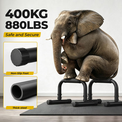 Push Up Bars, Adjustable 10-12.5 Inch Parallettes Bars