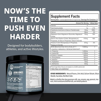 Granite Essential Amino Acids Powder for Muscle Recovery and Growth with 10g EAAs and 7g BCAAs - Soy-Free, Gluten-Free, 448g (30 Servings), Strawberry Lemonade