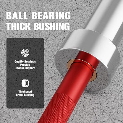 RITFIT Olympic Barbell 4ft/4.8ft/6ft - 2 Inch Weight Bar for Strength Training, Weightlifting, Squat, Deadlift, Bench Press, Curl, Overhead Press - 350lbs/500lbs Capacity