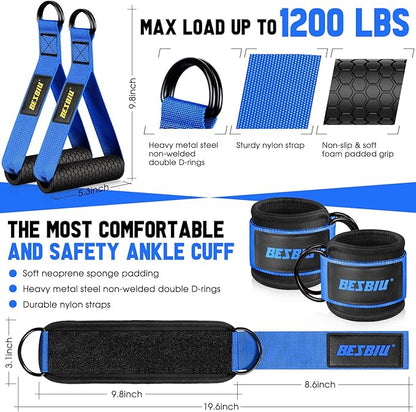 Heavy Resistance Bands for Working Out, 300lbs/360lb/420lb Exercise Bands Workout Bands with Handles, Door Anchor, Ankle Straps, Home Gym Workout Equipment for Men Fitness Strength Training Stretching