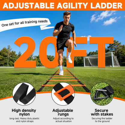 Agility Ladder, Soccer Football Training Equipment Agility & Speed Training