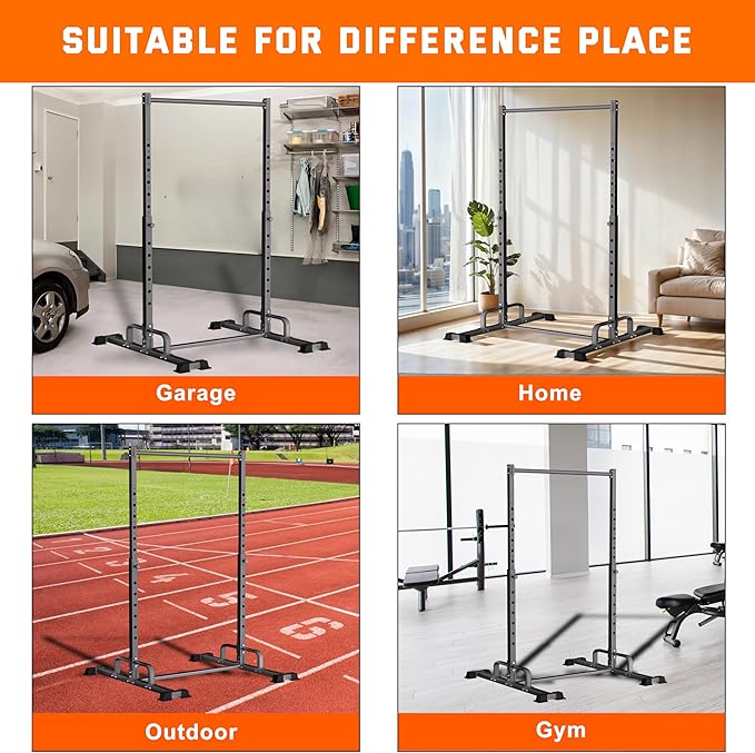 Pull Up Station, Adjustable Pull Up Bar Free Standing Power Racks, Multifunctional Heavy Duty Steel Pull Up Tower, For 2×2" with 1??Hole Size Squat Rack Accessories, Support 600 LBS Capacity
