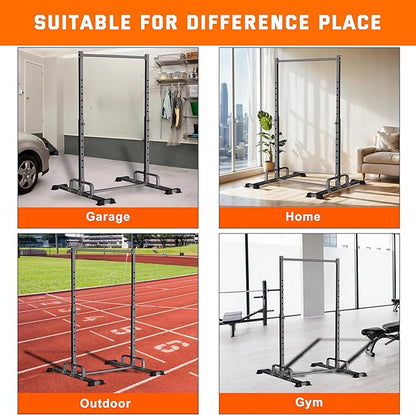 Pull Up Station, Adjustable Pull Up Bar Free Standing Power Racks, Multifunctional Heavy Duty Steel Pull Up Tower, For 2×2" with 1??Hole Size Squat Rack Accessories, Support 600 LBS Capacity