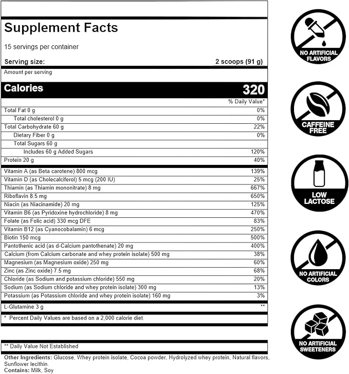 FIRST ENDURANCE Ultragen Workout Recovery Drink Powder, Protein Mix, Boosts Energy, Accelerates Recovery | Cappuccino, 15 Servings