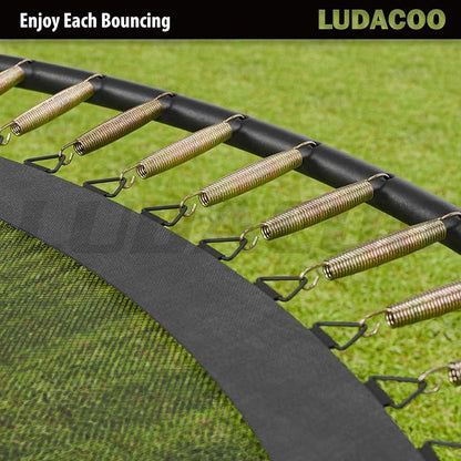 3.5"-8.5" Trampoline Springs, Heavy Duty Stainless Steel Trampoline Accessories with Swivel & Straight Hooks, Universal Trampoline Replacement Parts Includes T-Hook Tool, 12-48 Pack