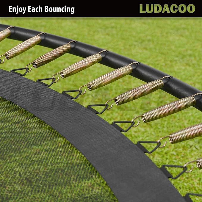 3.5"-8.5" Trampoline Springs, Heavy Duty Stainless Steel Trampoline Accessories with Swivel & Straight Hooks, Universal Trampoline Replacement Parts Includes T-Hook Tool, 12-48 Pack