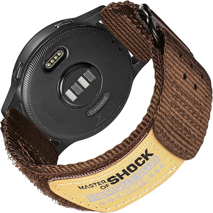 20mm Nylon Band Compatible with Garmin Vivoactive6/5/3,Forerunner 165/55/645/245 Music, 20mm Soft Nylon Replacement Strap